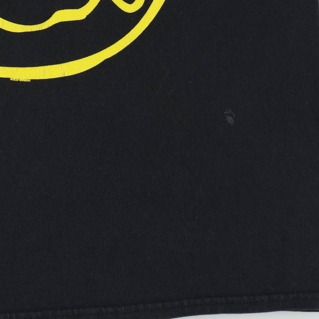 NIRVANA Nirvana Band T-shirt, Band T, Men's M size cotton black type Vintage Second Hand