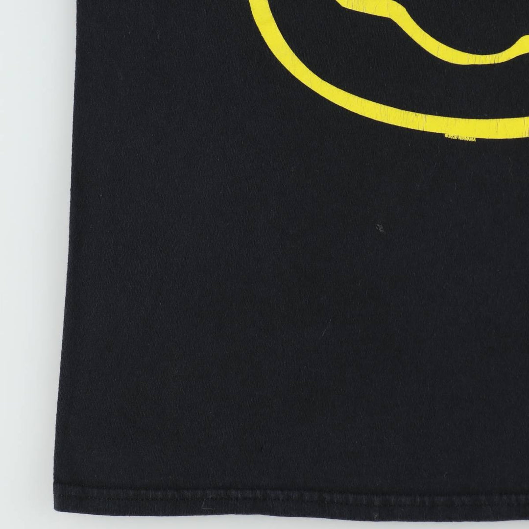 NIRVANA Nirvana Band T-shirt, Band T, Men's M size cotton black type Vintage Second Hand