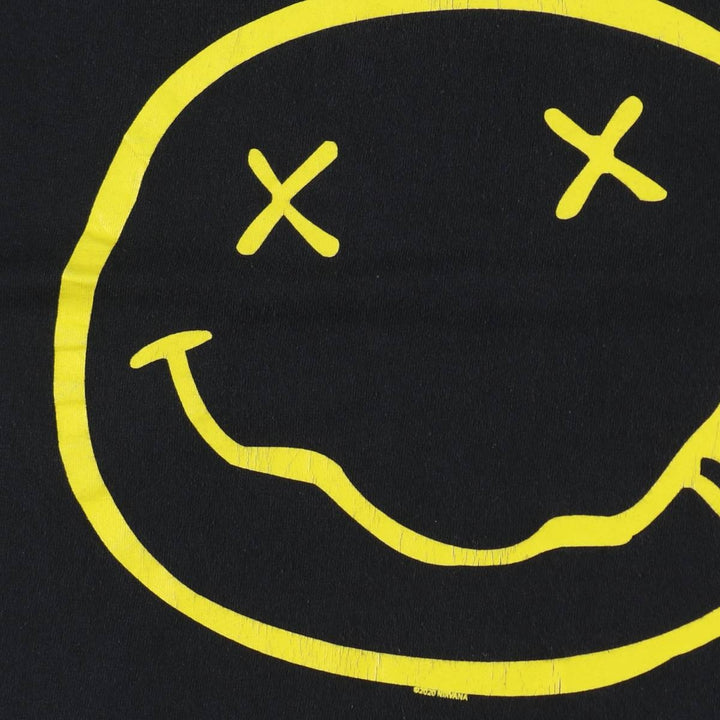 NIRVANA Nirvana Band T-shirt, Band T, Men's M size cotton black type Vintage Second Hand