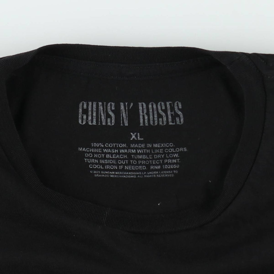 Guns N' Roses Band T-shirt, Band T, Men's XL size cotton black type Vintage Second Hand