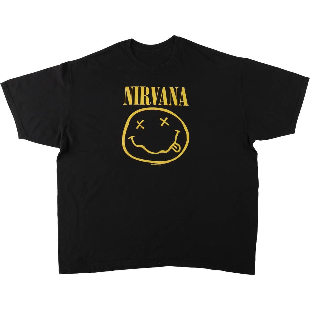 NIRVANA Nirvana Band T-shirt, Band T, Men's XL size unclear black type Vintage Second Hand