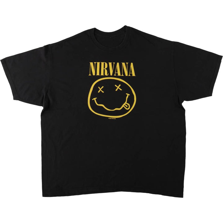 NIRVANA Nirvana Band T-shirt, Band T, Men's XL size unclear black type Vintage Second Hand