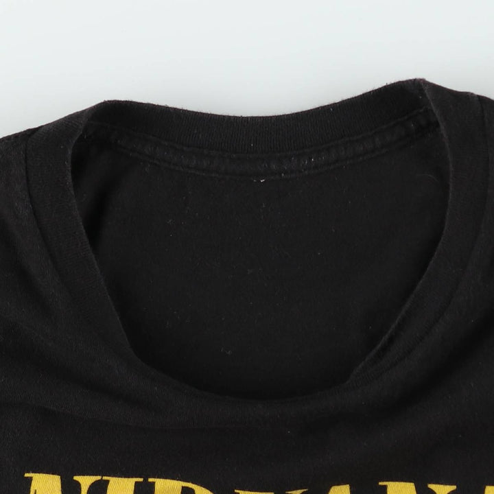 NIRVANA Nirvana Band T-shirt, Band T, Men's XL size unclear black type Vintage Second Hand