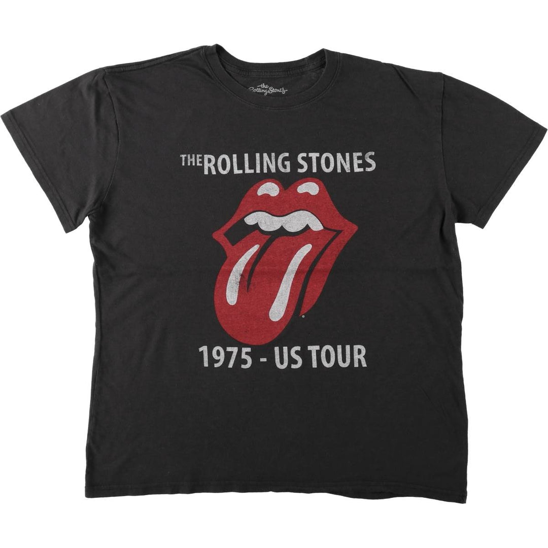 The Rolling Stones Band T-shirt, Men's XL cotton black type Vintage Second Hand