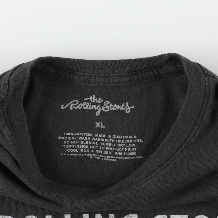 The Rolling Stones Band T-shirt, Men's XL cotton black type Vintage Second Hand