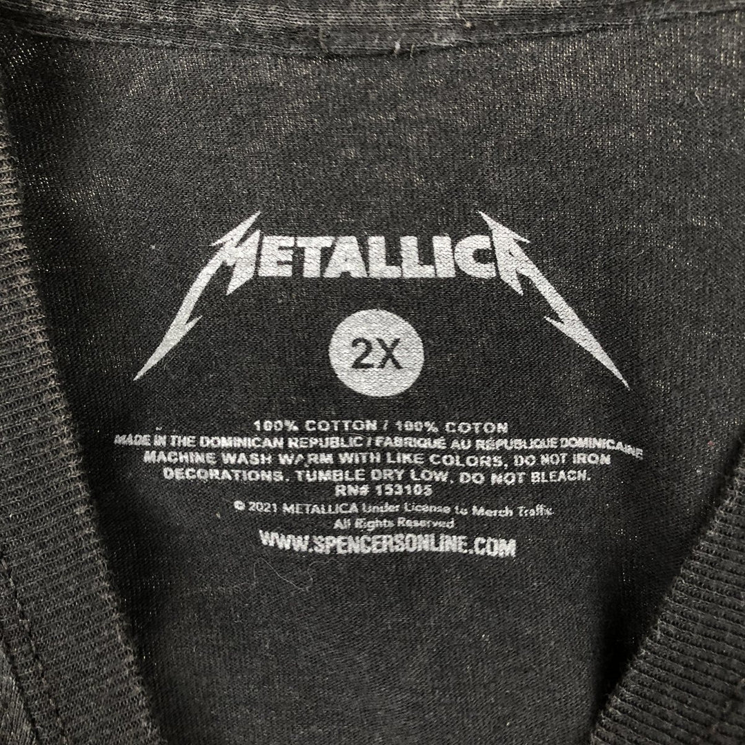 METALLICA Metallica Band T-shirt Band T Men's XXL cotton black type Vintage Second Hand