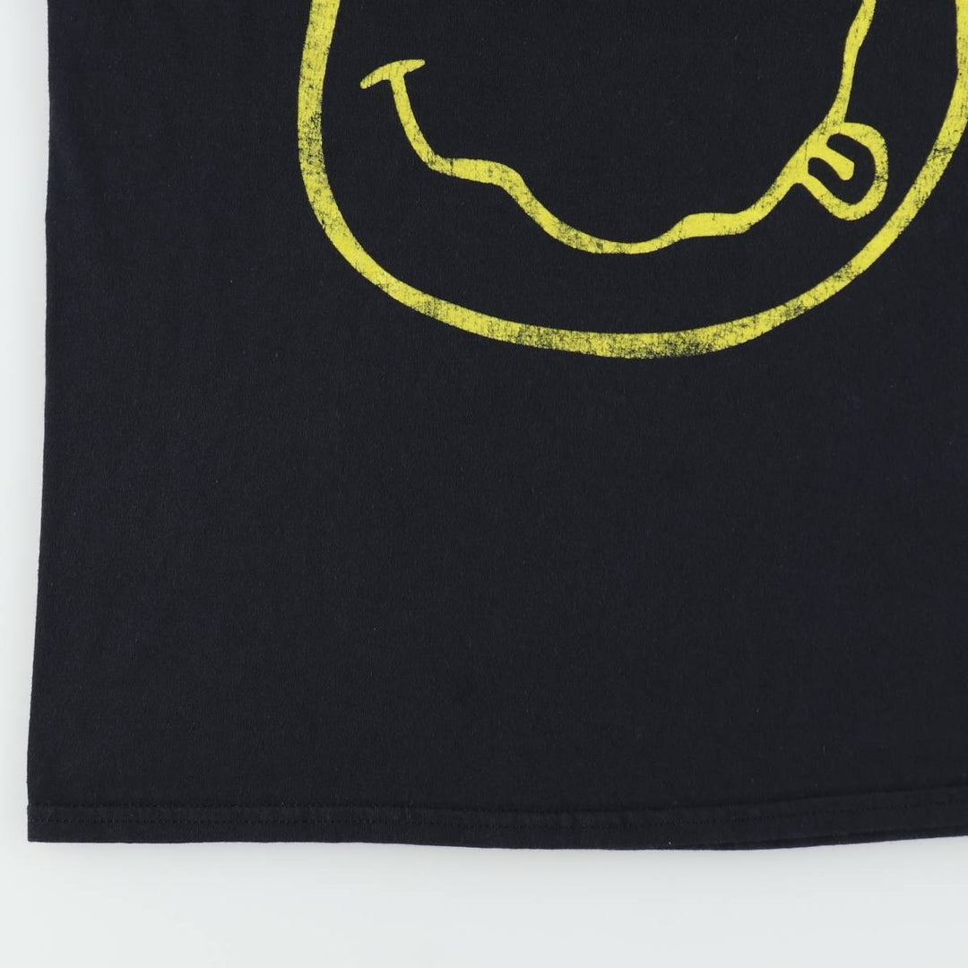 NIRVANA Nirvana Band T-shirt, Band T, Men's M size cotton black type Vintage Second Hand