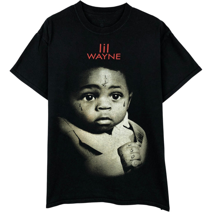 LIL WAYNE Rap T-shirt, Men's M size cotton black type Vintage Second Hand