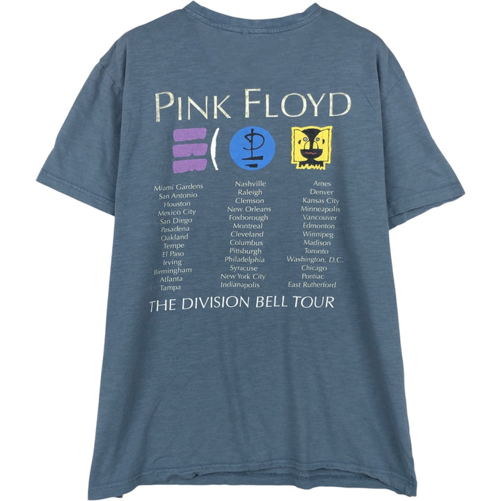 PINK FLOYD Pink Floyd Band T-shirt Band T Men's XL size cotton Blue type light blue Vintage Second Hand