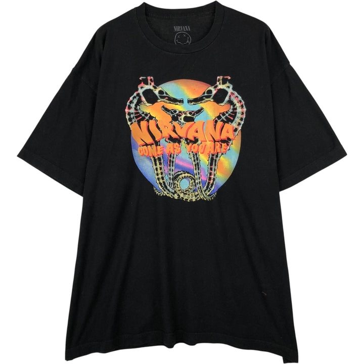 NIRVANA Nirvana Band T-shirt, Band T, Men's XXL cotton black type Vintage Second Hand