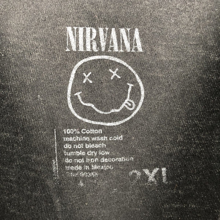 NIRVANA Nirvana Band T-shirt, Band T, Men's XXL cotton black type Vintage Second Hand