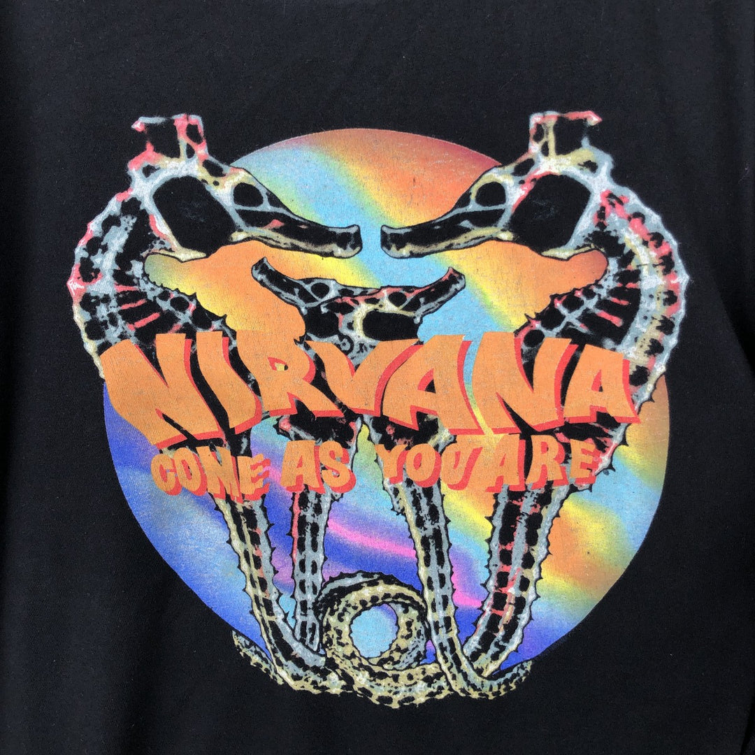 NIRVANA Nirvana Band T-shirt, Band T, Men's XXL cotton black type Vintage Second Hand