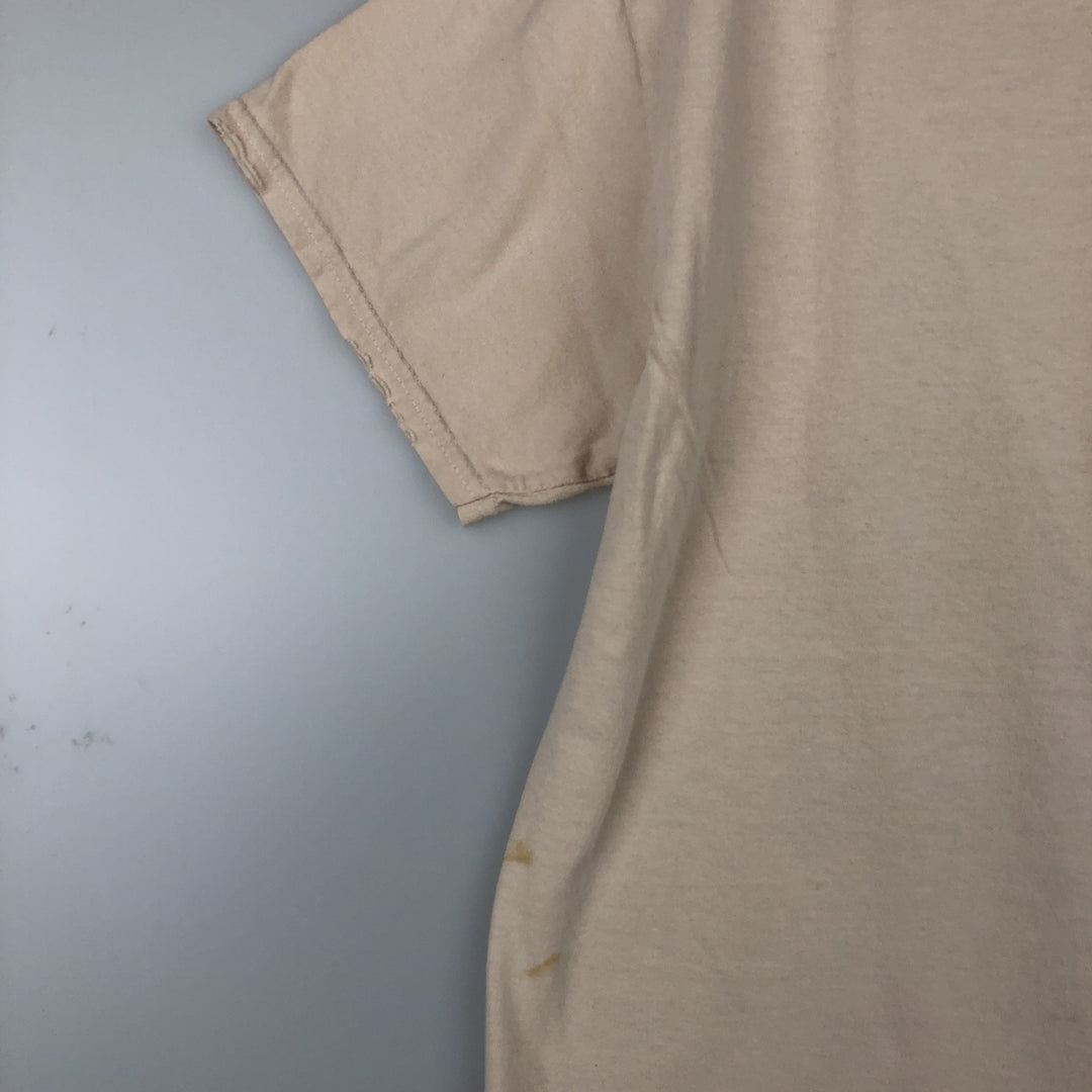 GUNS N' ROSES Skull Pattern Band T-shirt, Men's M size cotton Beige type Vintage Second Hand