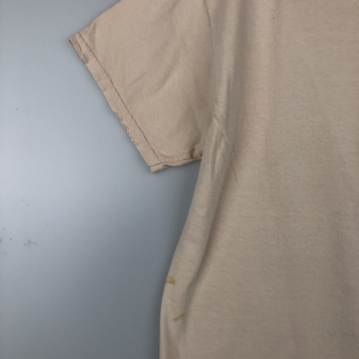 GUNS N' ROSES Skull Pattern Band T-shirt, Men's M size cotton Beige type Vintage Second Hand