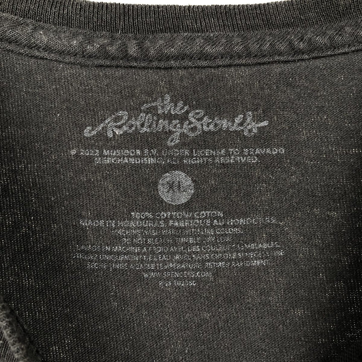 The Rolling Stones Band T-shirt, Men's XL cotton black type Vintage Second Hand