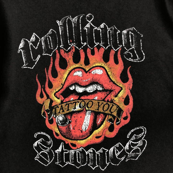 The Rolling Stones Band T-shirt, Men's XL cotton black type Vintage Second Hand