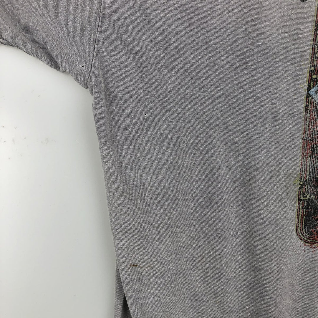 METALLICA Skull Pattern Band T-shirt, Band Tee, Men's XL size unclear gray type Vintage Second Hand