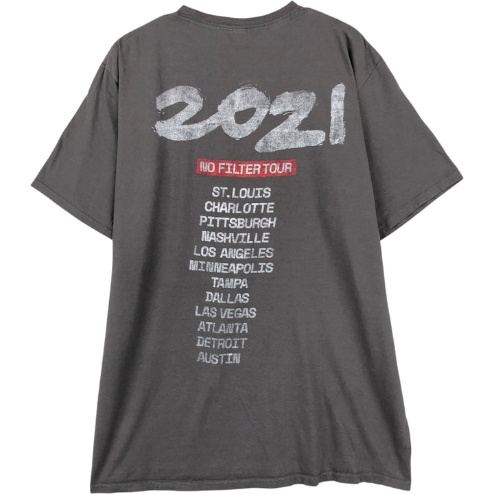 The Rolling Stones Band T-shirt, Band T, Men's L size cotton gray type Vintage Second Hand