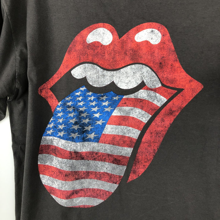 The Rolling Stones Band T-shirt, Band T, Men's L size cotton gray type Vintage Second Hand