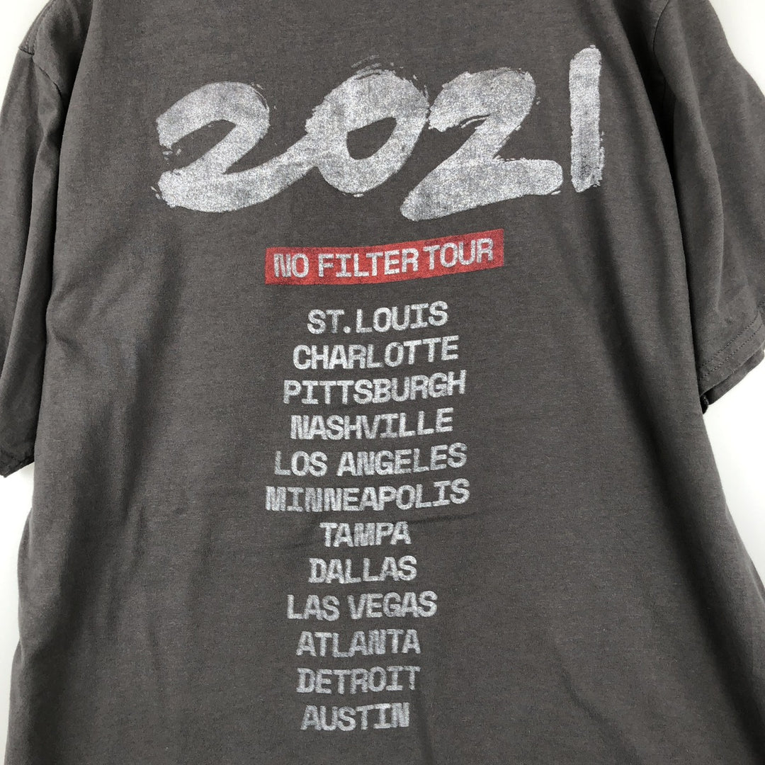 The Rolling Stones Band T-shirt, Band T, Men's L size cotton gray type Vintage Second Hand