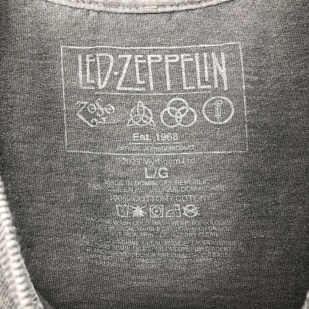Led Zeppelin Band T-shirt, Band T, Men's L size cotton gray type Vintage Second Hand