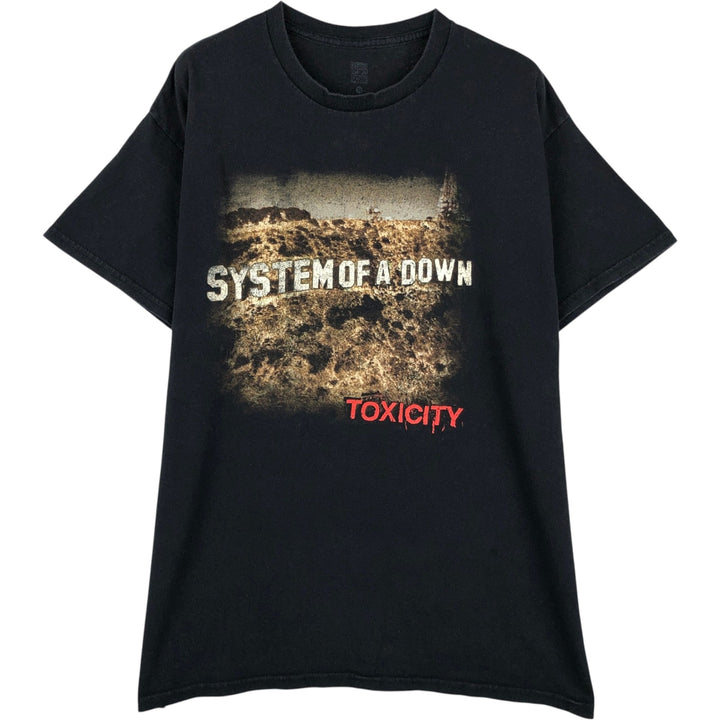 System of a Down Band T-shirt, Men's L size cotton black type Vintage Second Hand