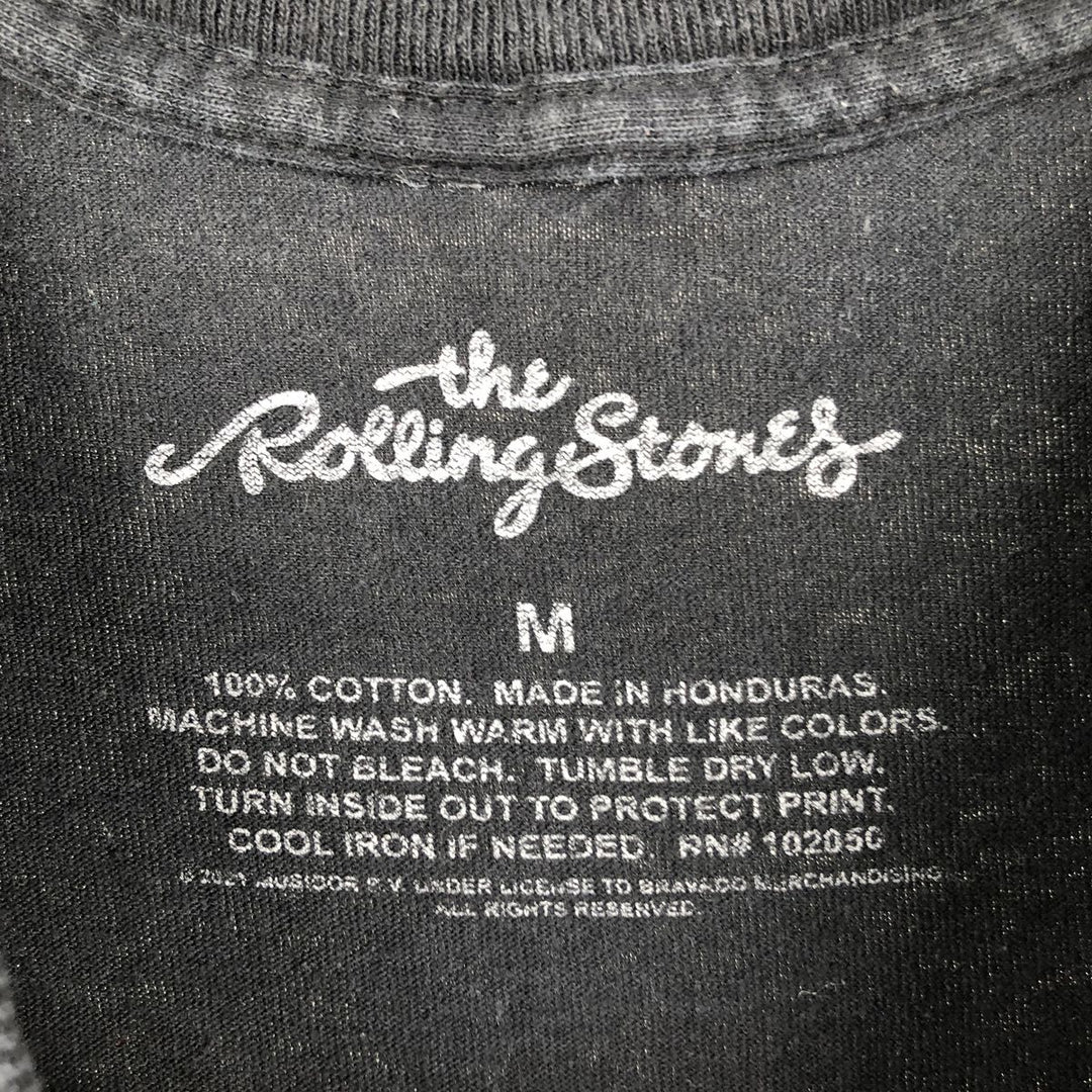 The Rolling Stones Band T-shirt, Men's M size cotton black type Vintage Second Hand