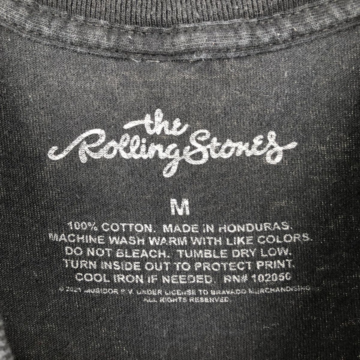 The Rolling Stones Band T-shirt, Men's M size cotton black type Vintage Second Hand