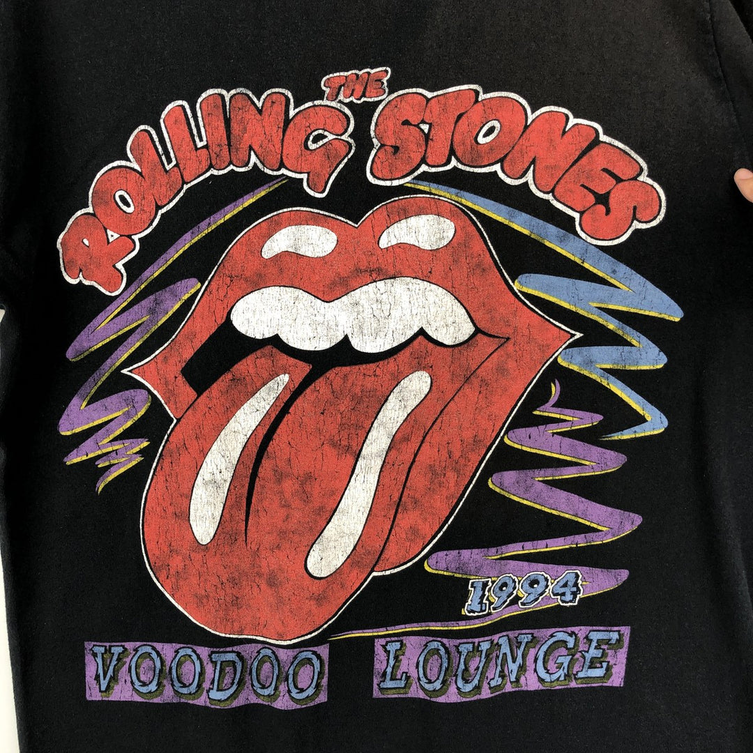 The Rolling Stones Band T-shirt, Men's M size cotton black type Vintage Second Hand