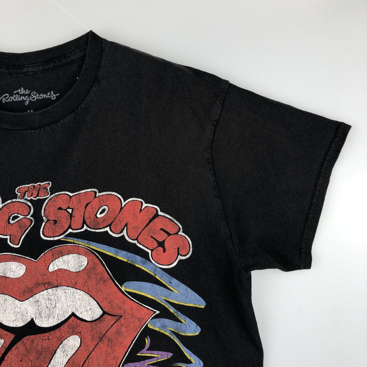 The Rolling Stones Band T-shirt, Men's M size cotton black type Vintage Second Hand