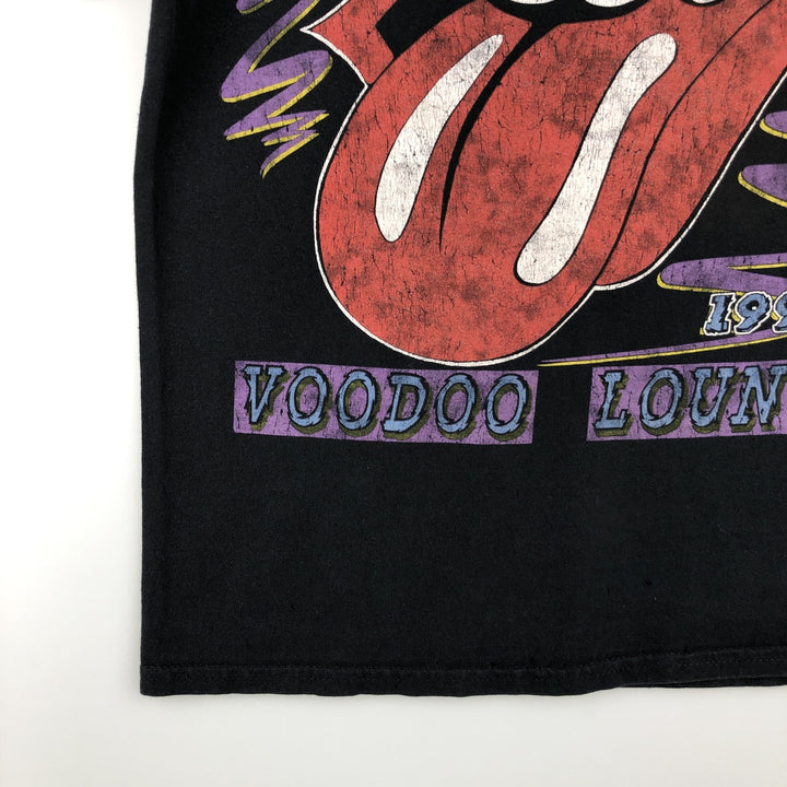 The Rolling Stones Band T-shirt, Men's M size cotton black type Vintage Second Hand