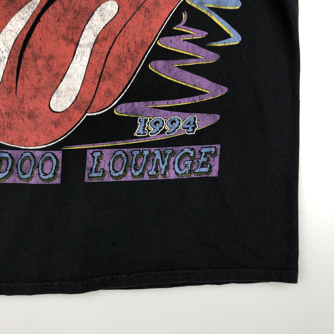 The Rolling Stones Band T-shirt, Men's M size cotton black type Vintage Second Hand