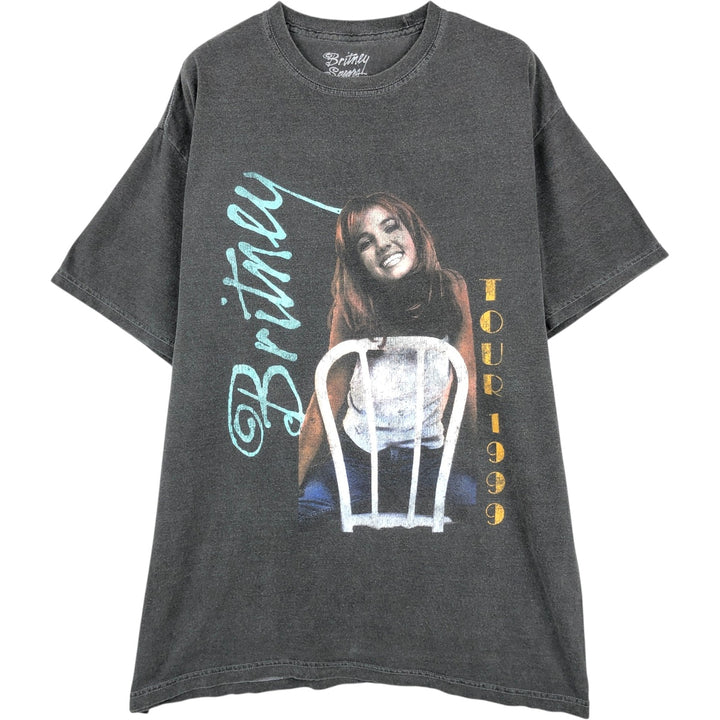 BRITNEY SPEARS Britney Spears Band T-shirt Band T Men's L size cotton Charcoal Vintage Second Hand