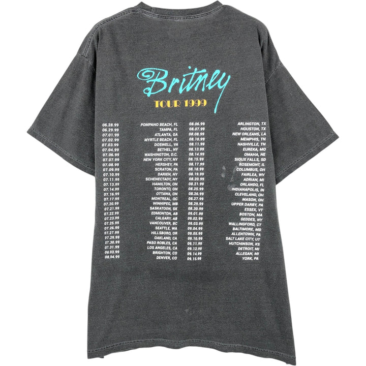 BRITNEY SPEARS Britney Spears Band T-shirt Band T Men's L size cotton Charcoal Vintage Second Hand