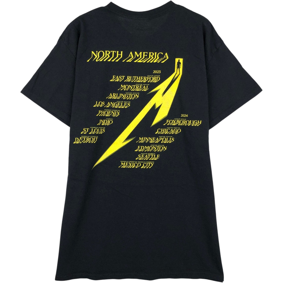 METALLICA Metallica Band T-shirt Band T Men's L size cotton black type Vintage Second Hand