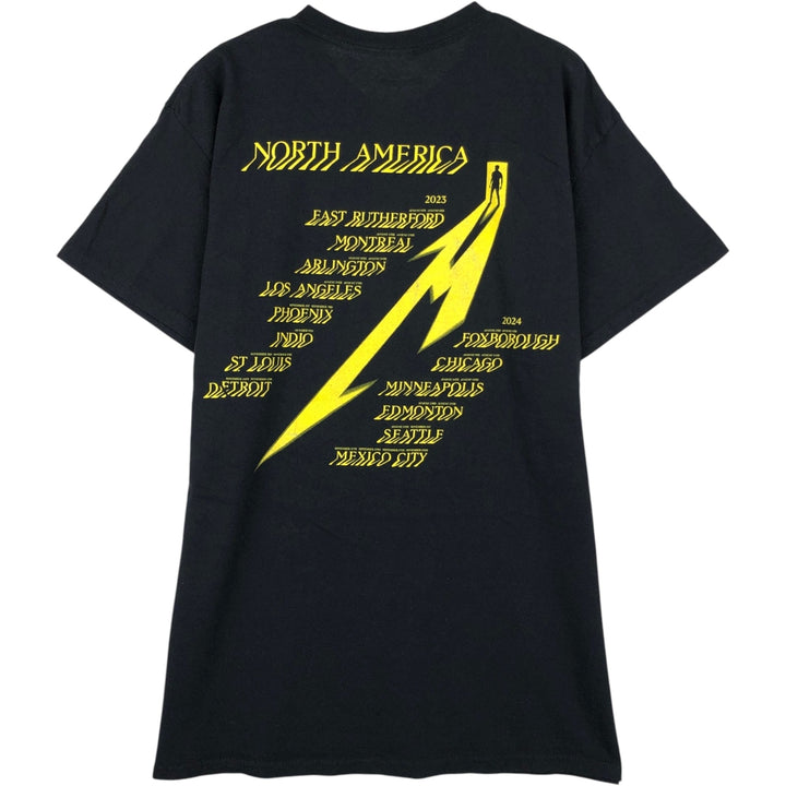 METALLICA Metallica Band T-shirt Band T Men's L size cotton black type Vintage Second Hand