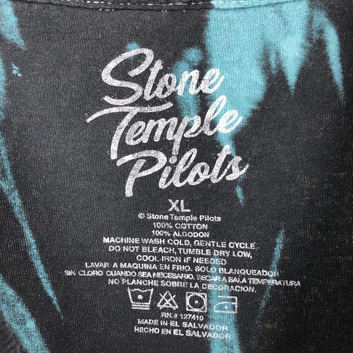STONE TEMPLE PILOTS Tie-dye Pattern Band T-shirt (Men's XL equivalent) cotton black type Vintage Second Hand