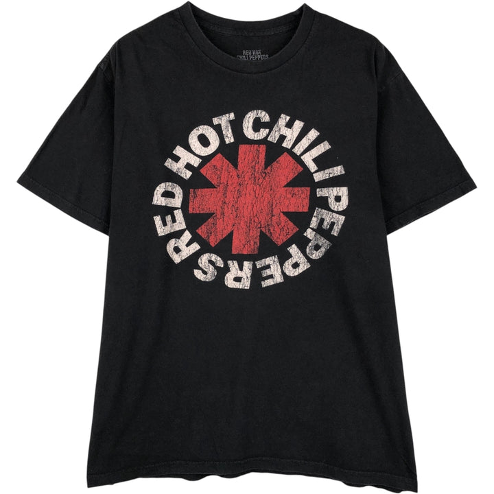 RED HOT CHILI PEPPERS Red Hot Chili Peppers Band T-shirt Band T Men's L size cotton black type Vintage Second Hand
