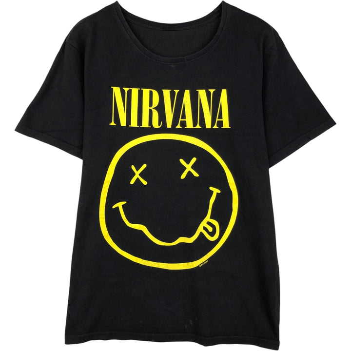 NIRVANA Nirvana Band T-shirt, Band T, Men's M size unclear black type Vintage Second Hand