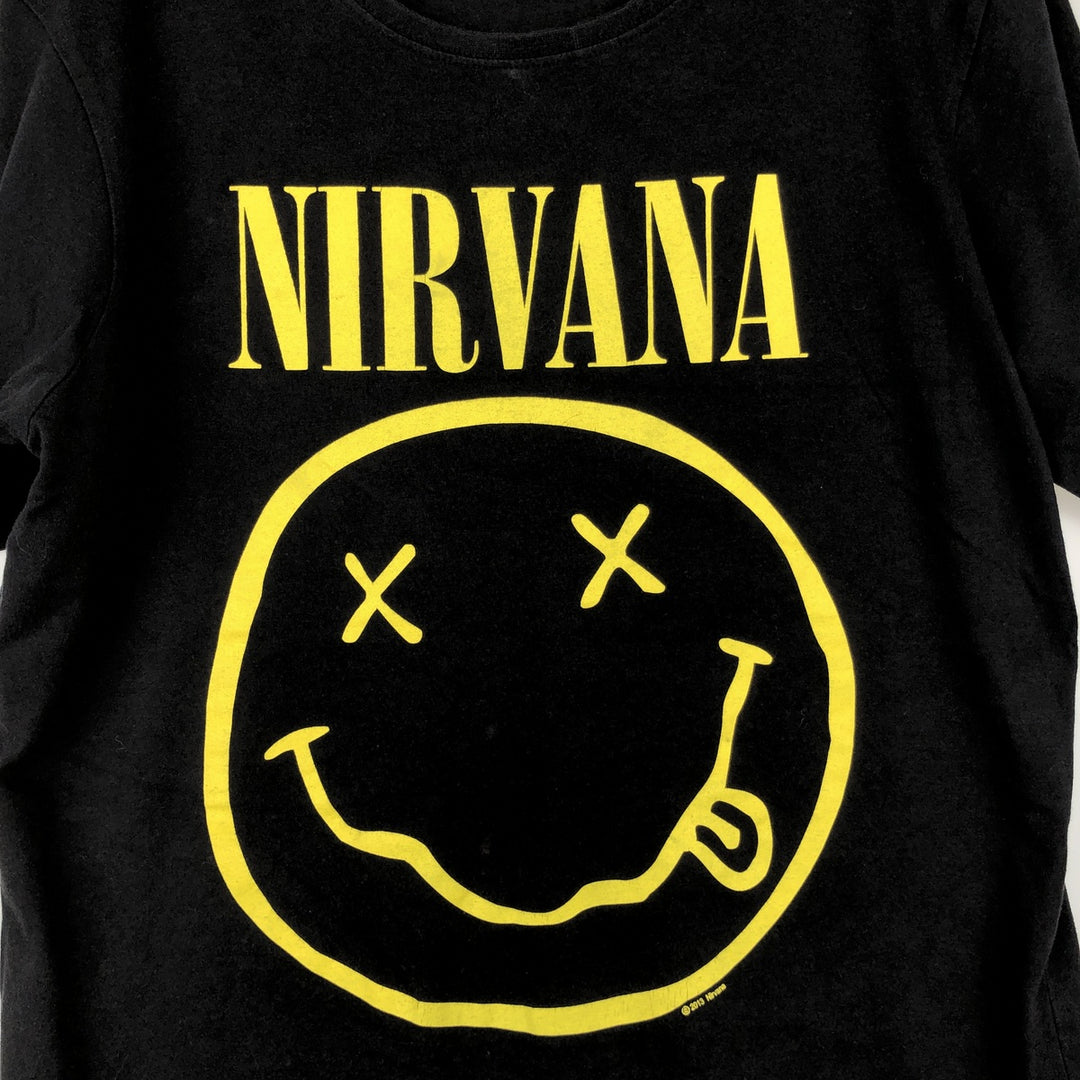 NIRVANA Nirvana Band T-shirt, Band T, Men's M size unclear black type Vintage Second Hand