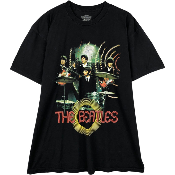 THE BEATLES Band T-shirt, Band T, Men's XL size cotton black type Vintage Second Hand