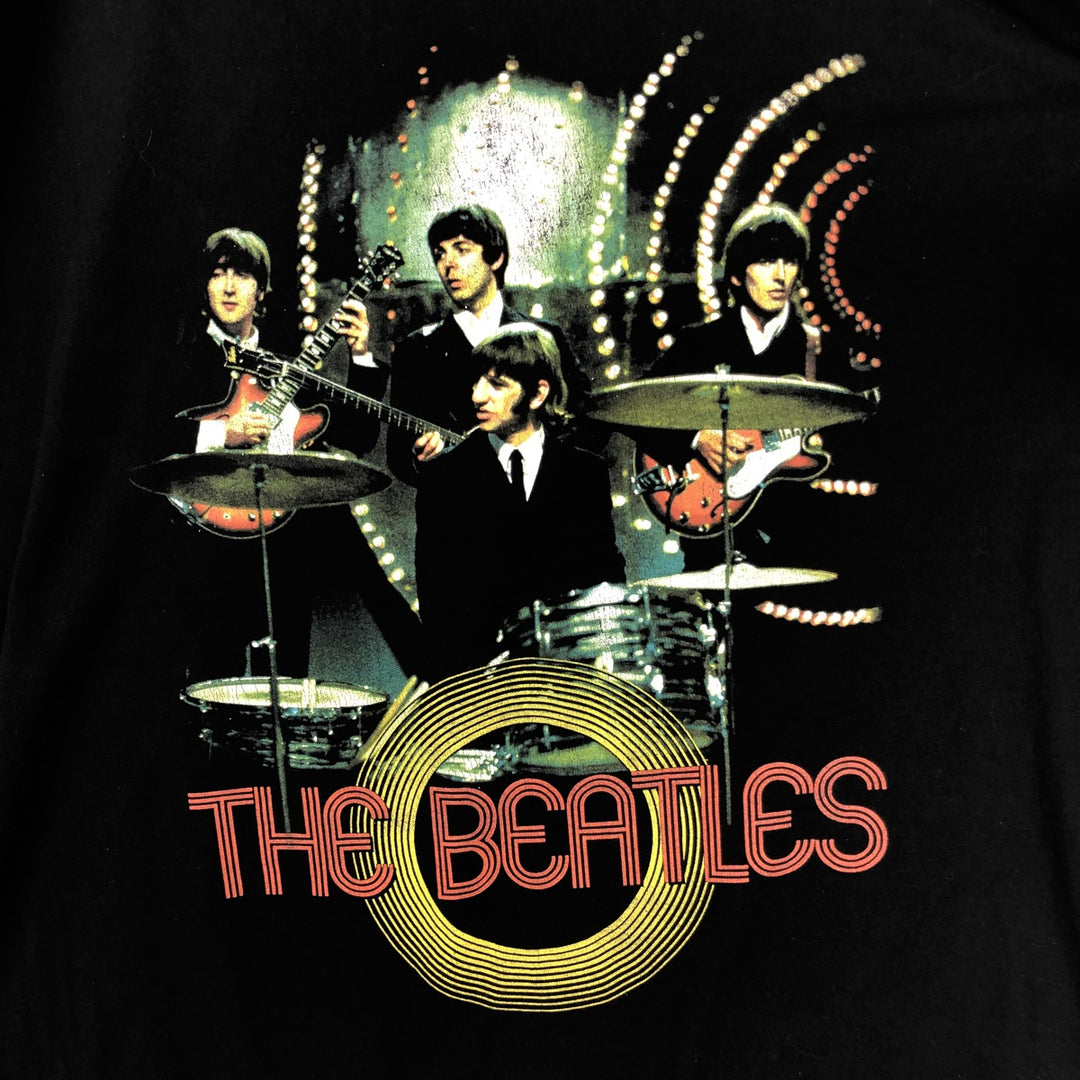 THE BEATLES Band T-shirt, Band T, Men's XL size cotton black type Vintage Second Hand