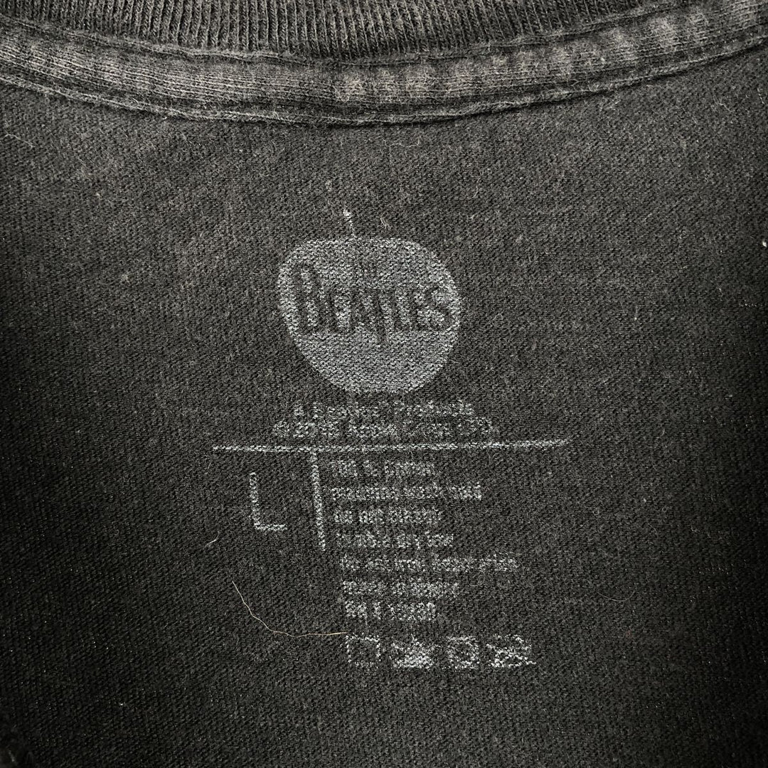 THE BEATLES Band T-shirt, Men's L size unclear black type Vintage Second Hand