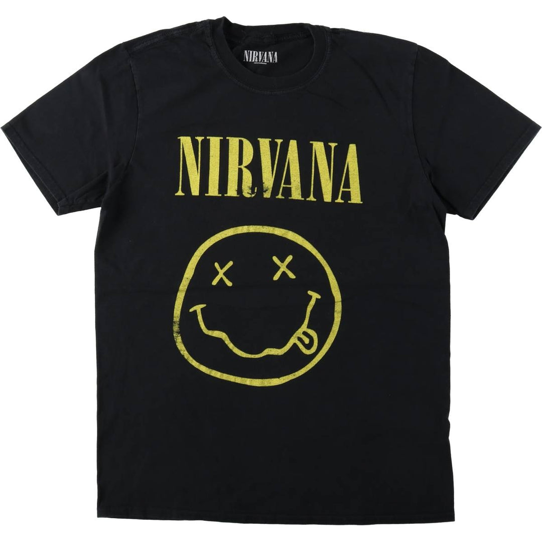 NIRVANA Nirvana Band T-shirt, Band T, Men's XL size unclear black type Vintage Second Hand