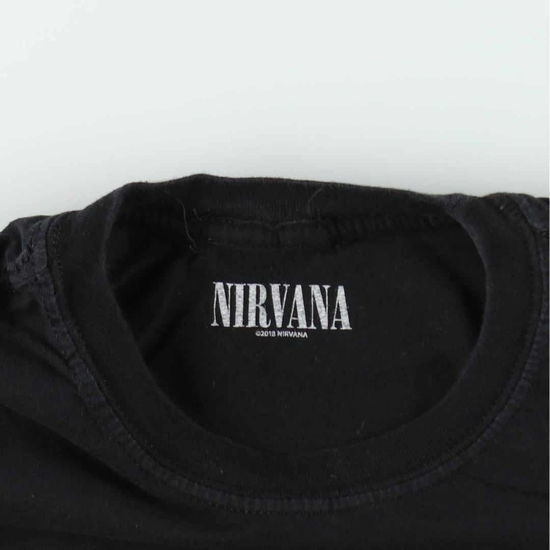 NIRVANA Nirvana Band T-shirt, Band T, Men's XL size unclear black type Vintage Second Hand