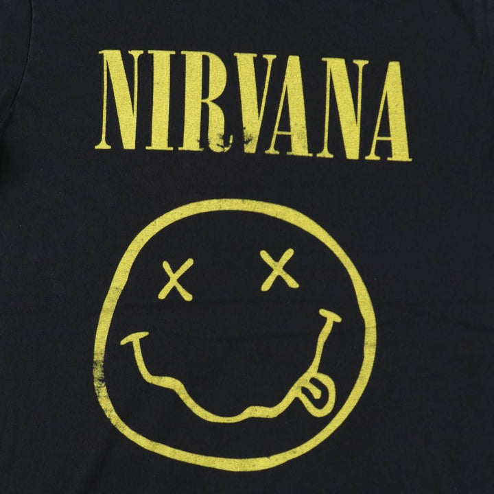NIRVANA Nirvana Band T-shirt, Band T, Men's XL size unclear black type Vintage Second Hand