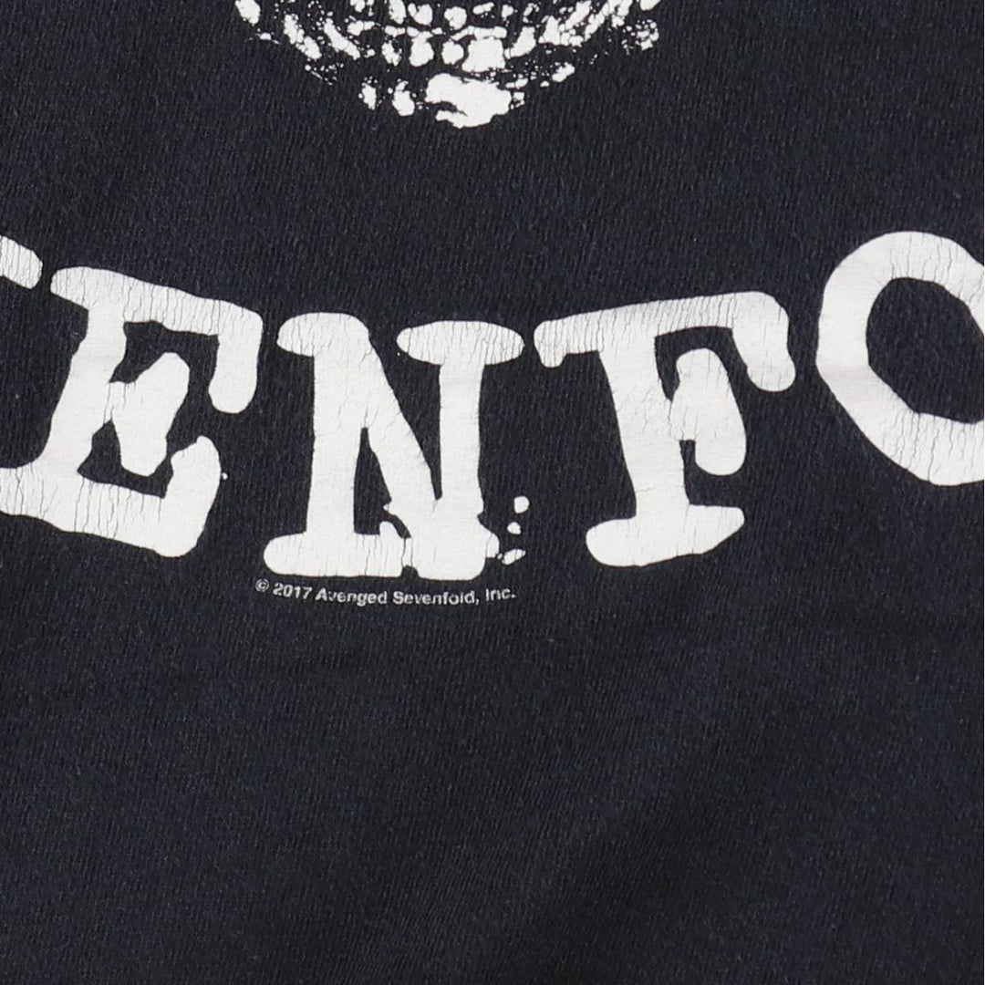 AVENGED SEVENFOLD Skull Wing Band T-Shirt (Men's XL equivalent) unclear black type Vintage Second Hand