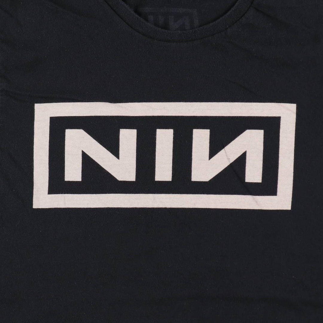 NINE INCHI NAILS Band T-shirt (Men's size L) cotton black type Vintage Second Hand