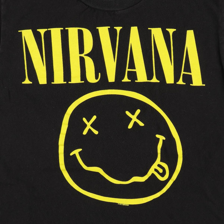 NIRVANA Nirvana Band T-shirt, Band T, Men's XL size unclear black type Vintage Second Hand