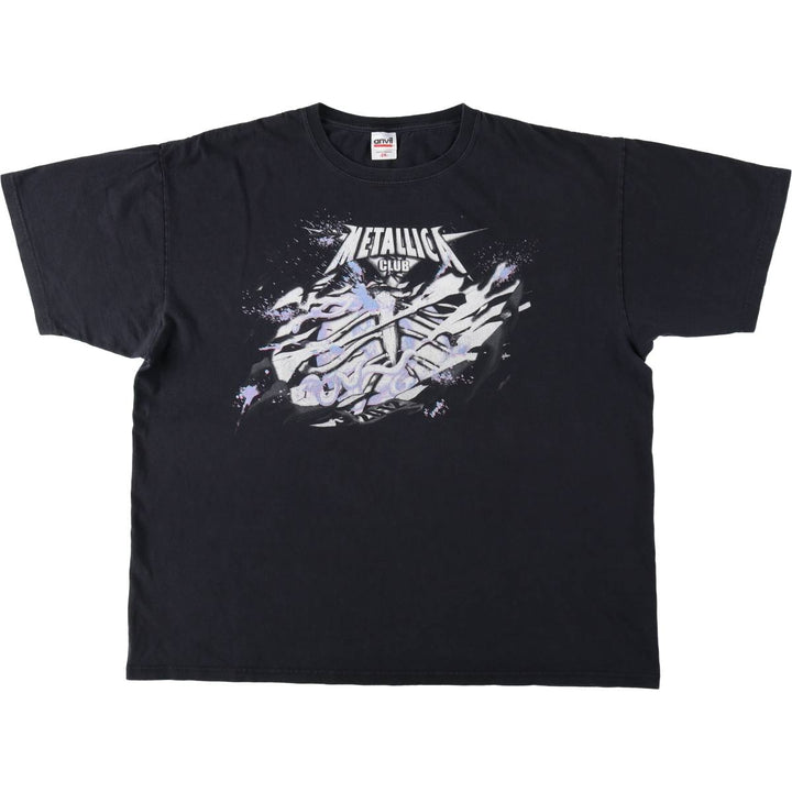 Anvil Metallica Band T-Shirt (Men's XXL equivalent) cotton black type Vintage Second Hand
